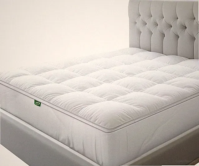 100% Cotton Mattress Topper Full Size - Premium Wrap-Around Cooling Topper Fi...