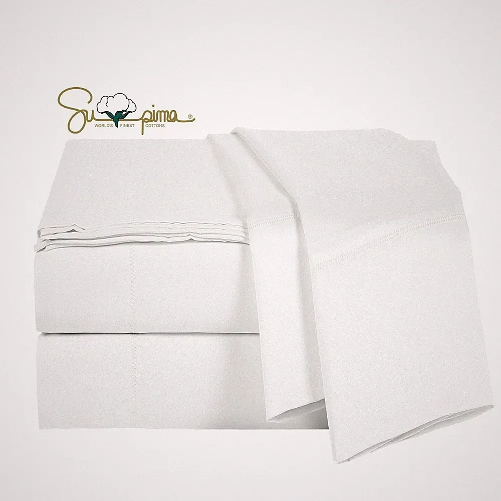 100% Supima Cotton Sheets 600 Thread Count,Bed Sheet Set King Size Sheets 4 P...