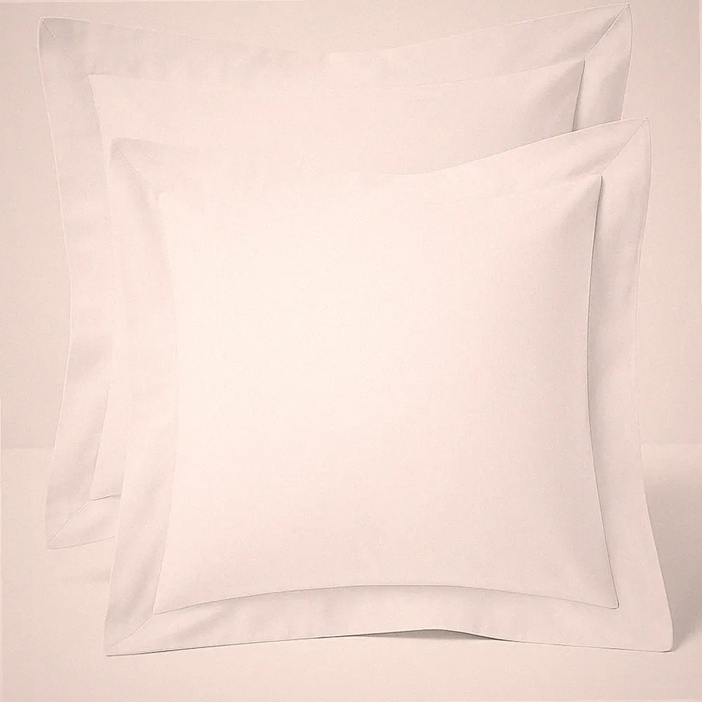 2 Pack Euro Pillow Shams 28x28 – 600 Thread Count 100% Organic Cotton White S...