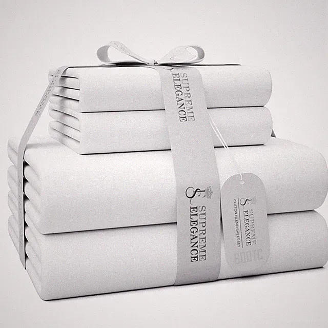600 Thread Count Full Bed Sheet Set Arctic White, 4PC Cotton Rich Sateen Weave