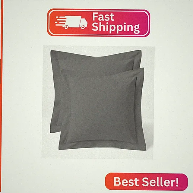 Cotton Metrics Linen 2 Pack Euro Pillow Shams 26x26 – 600 Thread Count 100% Orga
