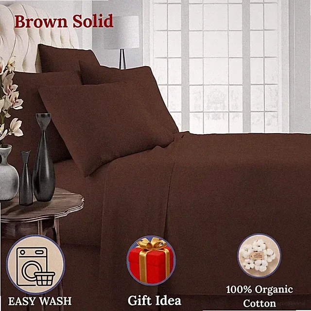 "HOTEL QUALITY LUXURY 600 THREAD COUNT US~ ALL SIZE BROWN EGYPTIAN COTTON