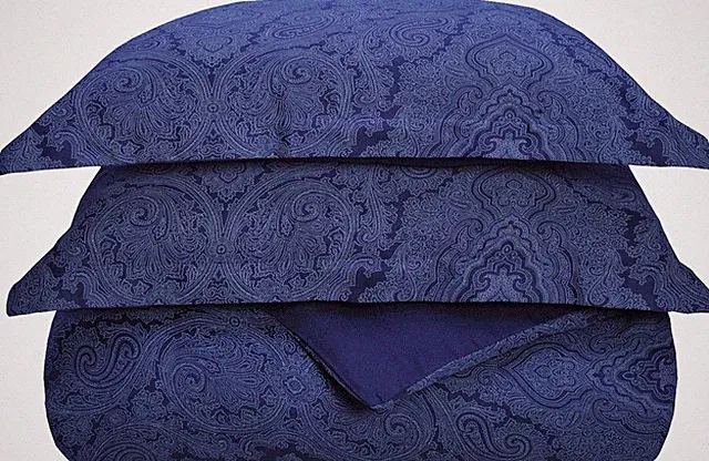 Italian Paisley Cotton Blend 600 Thread Count Duvet Cover Set