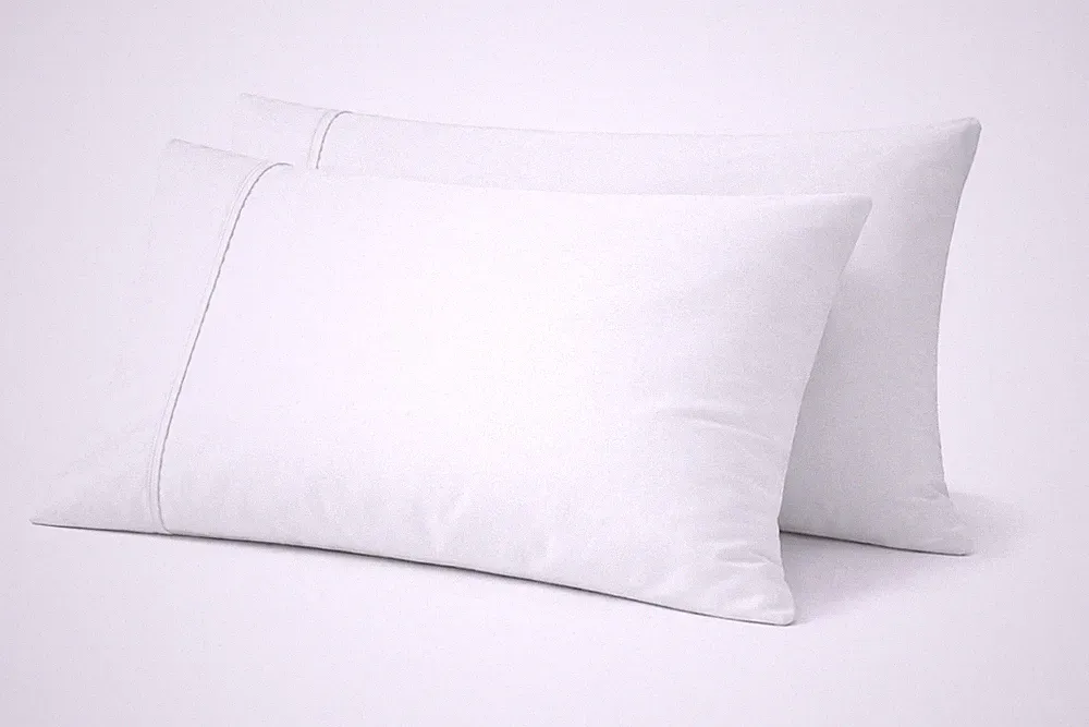 King Pillowcases 20x40 Cotton 600 Thread Count White Set 2 Envelope