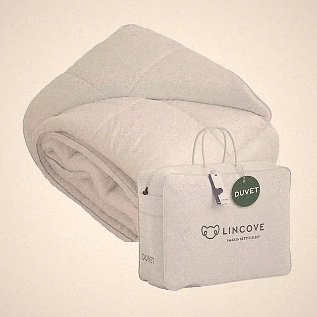 Lincove All Season Down Comforter 600 Thread Count, 100% Cotton Sateen - Twin