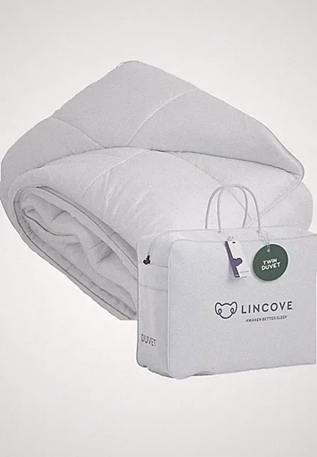 Lincove Canadian Down Comforter,Lightweight Duvet Insert 600 Thread Count Twin