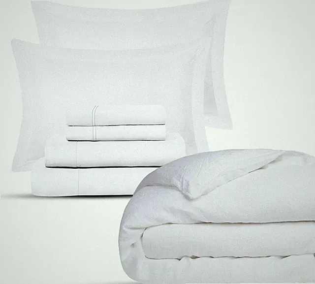 Luxury 7-Piece Bedding Set - 600 Thread Count Queen Sheets & Duvet Cover