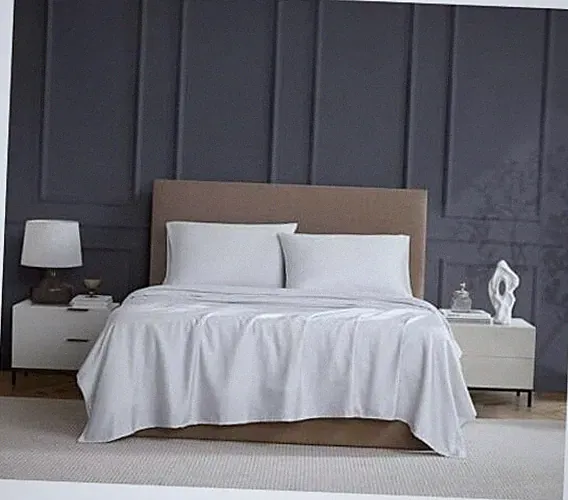Luxury Cotton 600 Thread Count Performance Cotton 4-Piece Cool Grey Queen