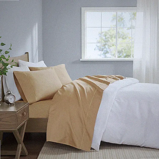 Madison Park 600 Thread Count Pima Cotton Deep Pocket Sheet Set King Gold