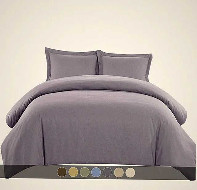 Modern Wrinkle Free Cotton Blend 600 Thread Count Solid Duvet Covers Set